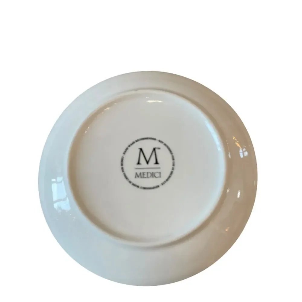 Medici Valentine Conversation Heart Appetizer Plates 6in Ceramic Set of 4 NEW